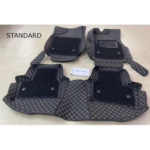 Plastomate 7D Car Mats Set for Brezza Car 