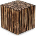 Wooden Square Shape Stool Made From Natural Wood Blocks Wooden Square Shape Stool Made From Natural Wood Blocks