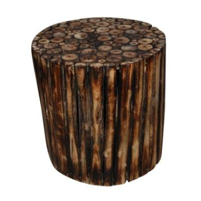 Wooden Round Shape Antique Hand Carved Stool Made From Natural Wood Blocks Wooden Round Shape Antique Hand Carved Stool Made From Natural Wood Blocks