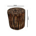 Wooden Round Shape Antique Hand Carved Stool Made From Natural Wood Blocks Wooden Round Shape Antique Hand Carved Stool Made From Natural Wood Blocks