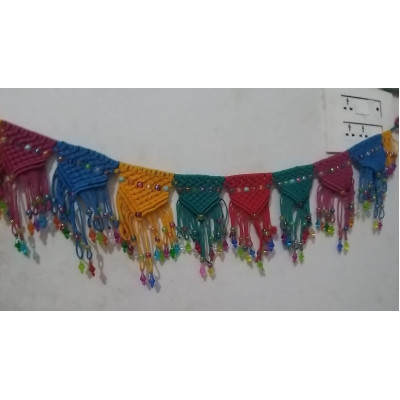Handmade Multicoloured Bandhanvar (Door Valance) Handmade Multicoloured Bandhanvar (Door Valance)