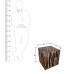 Wooden Square Shape Stool Made From Natural Wood Blocks Wooden Square Shape Stool Made From Natural Wood Blocks
