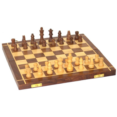 Wooden Handmade Standard Classic Chess Board Game Foldable (Non-Magnetic) Wooden Handmade Standard Classic Chess Board Game Foldable (Non-Magnetic)