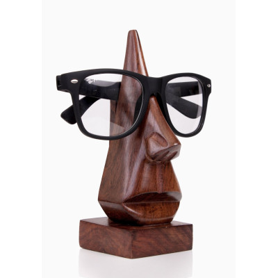 Unique Hand Carved Rosewood Nose-Shaped Eyeglass Spectacle Holder (1) Unique Hand Carved Rosewood Nose-Shaped Eyeglass Spectacle Holder (1)